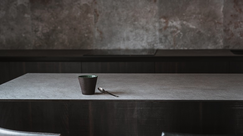 concrete countertop in gray