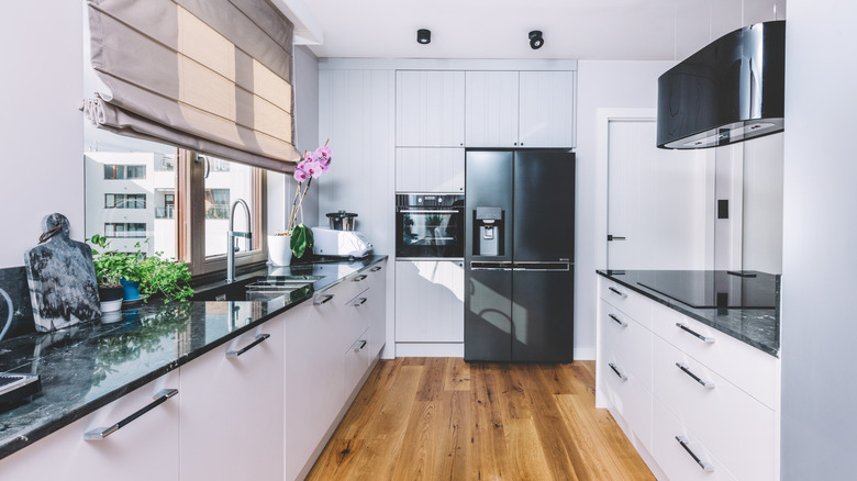 kitchen with quartzite countertops