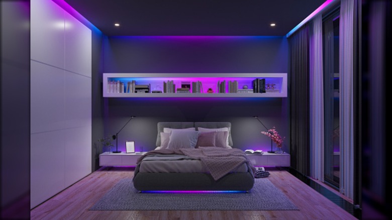 rainbow lights in bedroom