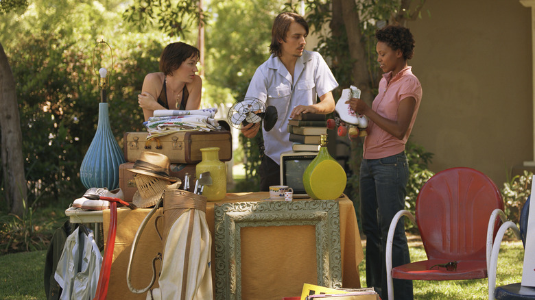 People shopping at estate sale