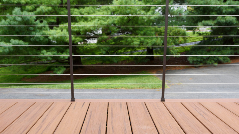 cable railing on a deck