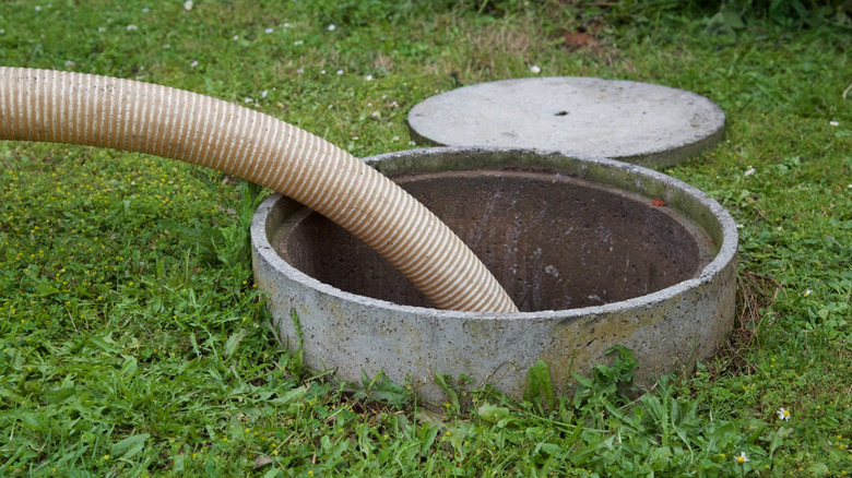 domestic septic tank opening