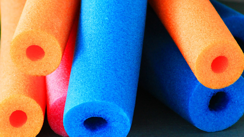 Stack of pool noodles