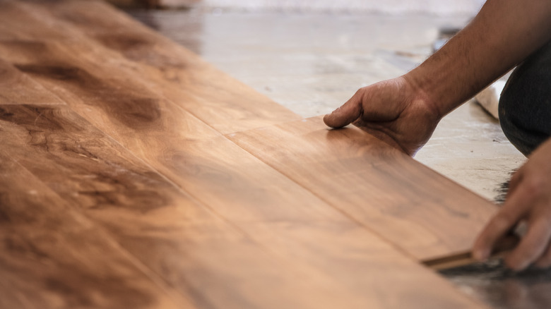 Installing new wood flooring