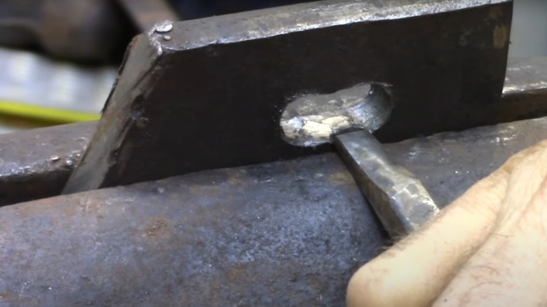 using cold chisel on metal