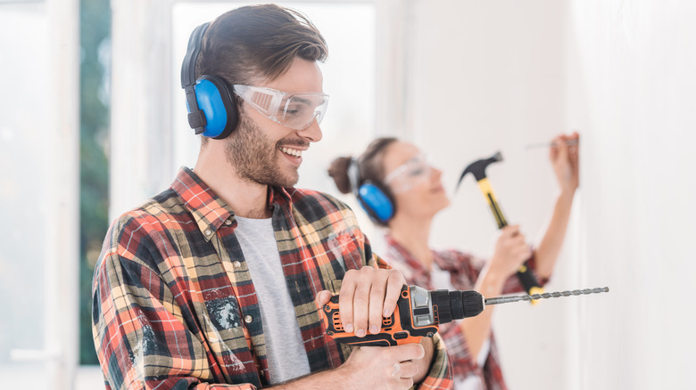 Couple renovating home