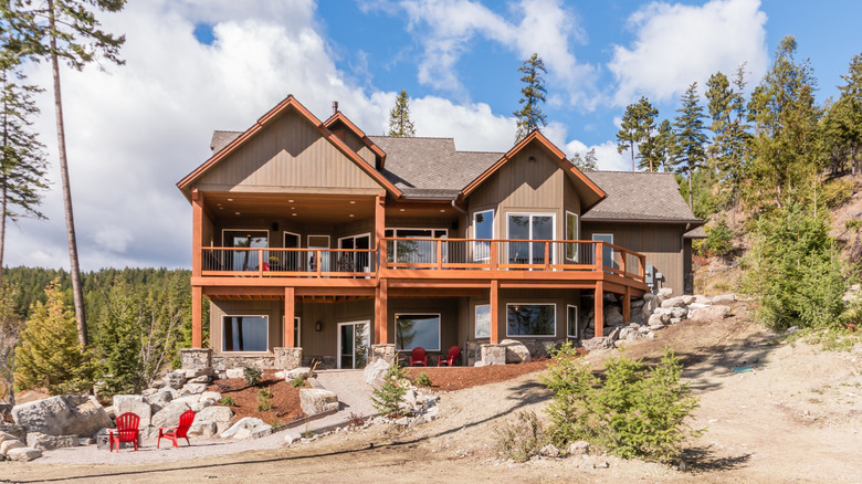 House on sloped grade