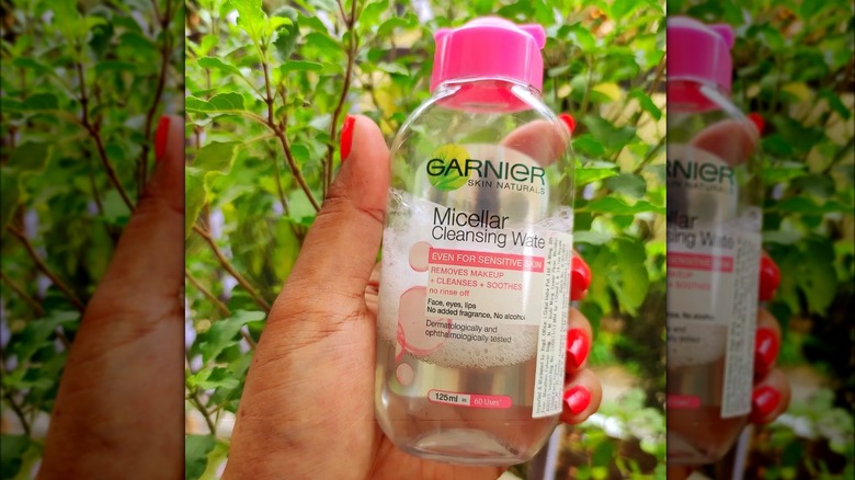 Close up of Garnier micellar water