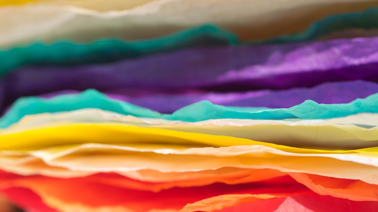 Colorful tissue paper