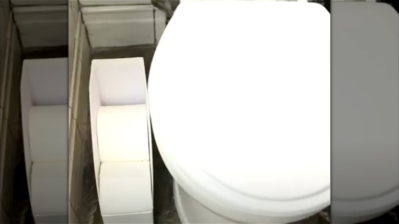 Toilet paper in file holder