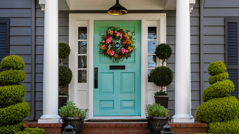 blue front door