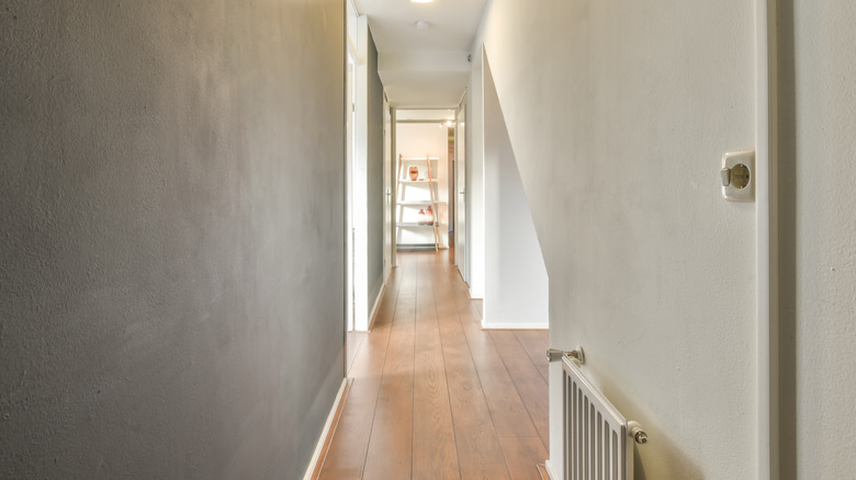 Narrow hallway in home