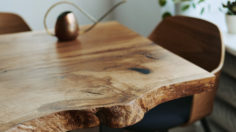 Close-up of dining table 