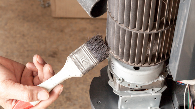 cleaning inside tower fan