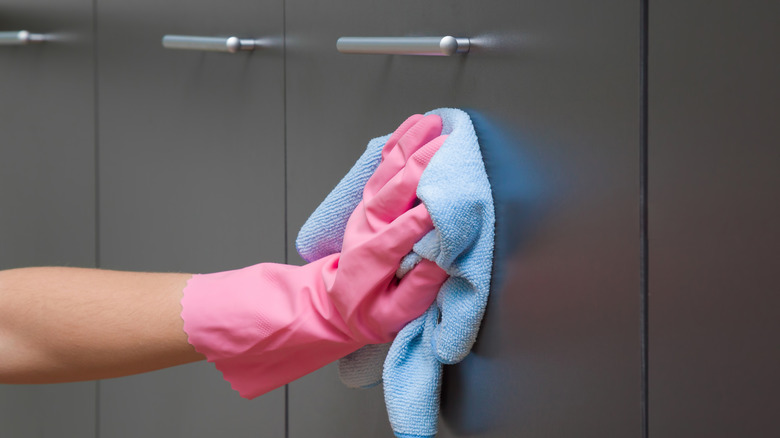 cleaning cupboards