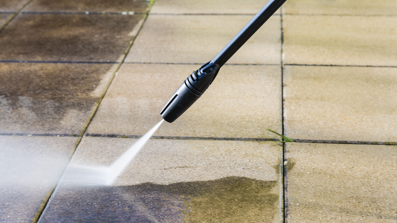 Using a pressure washer