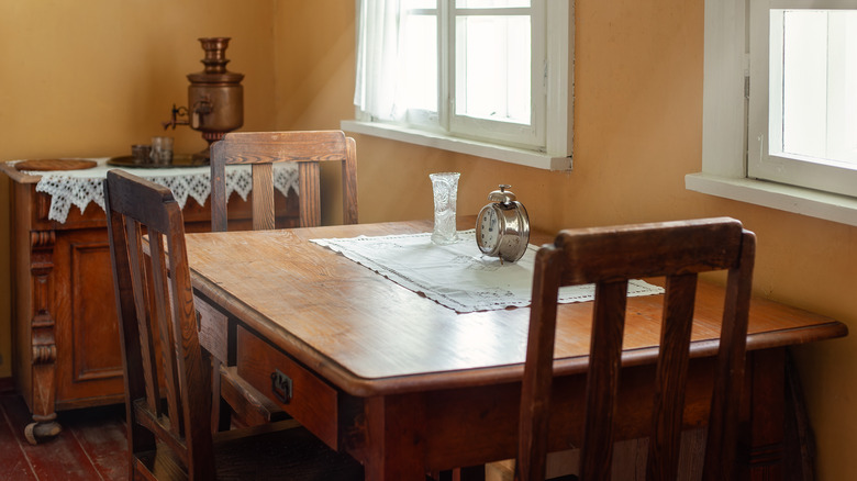 antique wood table