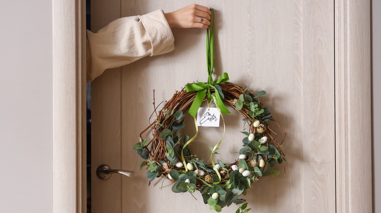 Easter-themed door wreath 