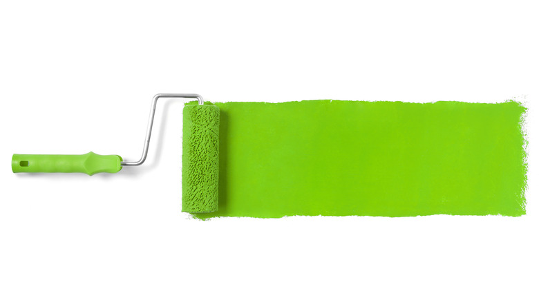 bright neon green paint