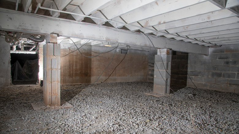 the subfloor from below