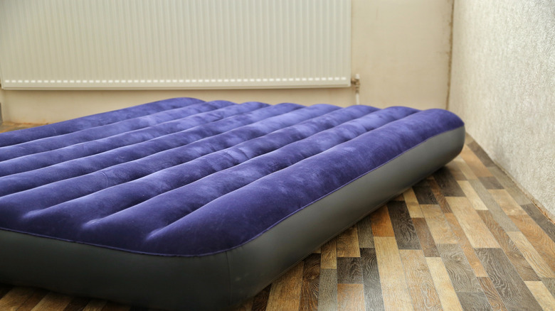 Air mattress on floor