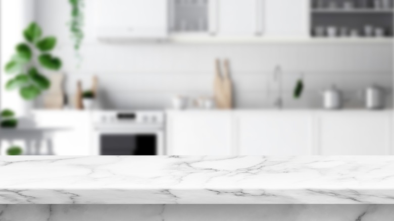 marble countertops in kitchen