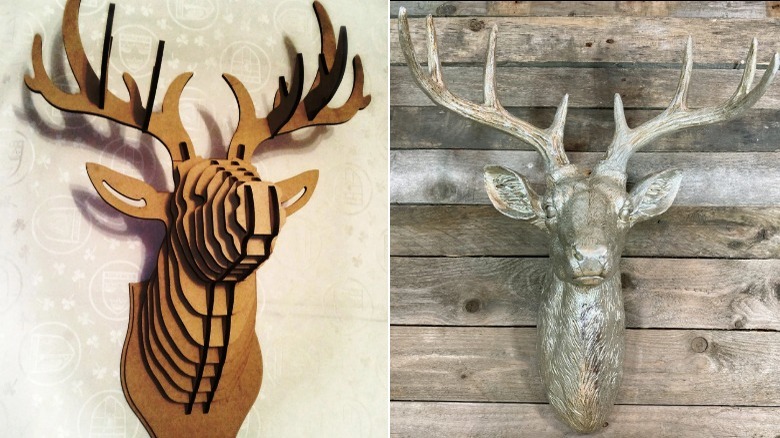 Faux deer mounts 