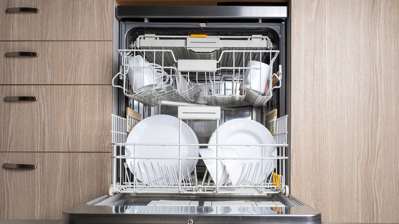 Open dishwasher