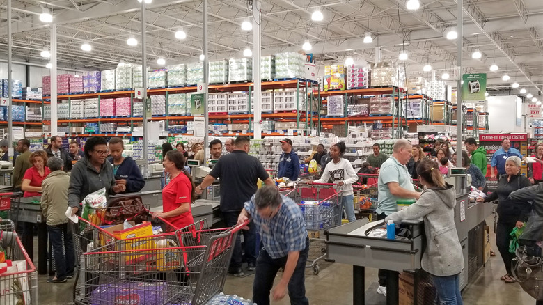 Shoppers at Costco