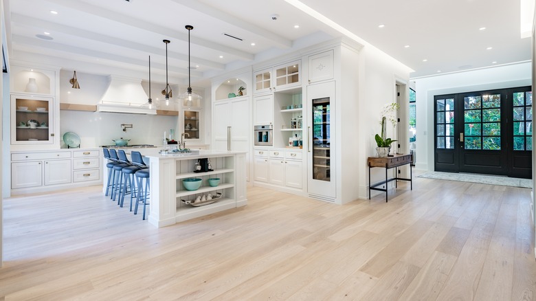 Wood flooring in farmhouse