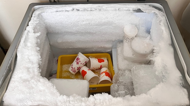 frost buildup inside chest freezer