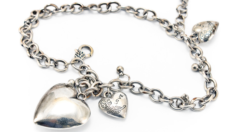 Silver charm bracelet