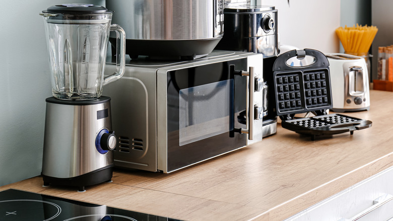 Appliances on countertop