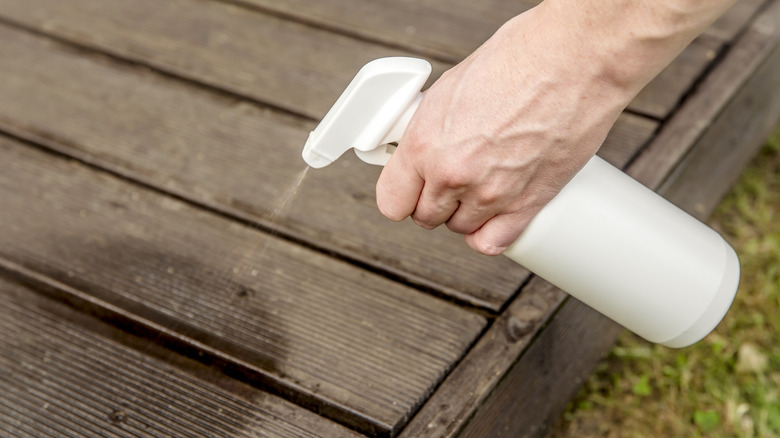 misting deck with spray bottle