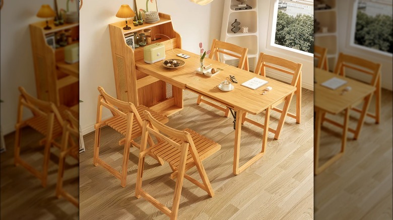  Modern Foldable Dining Table Set