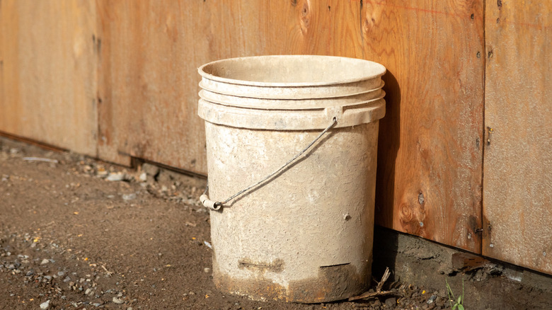 An empty 5-gallon bucket