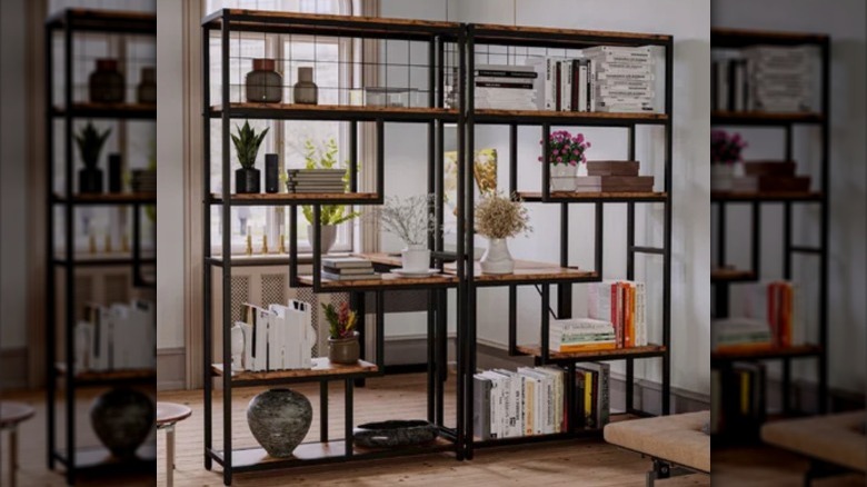 large geometric open bookshelf 