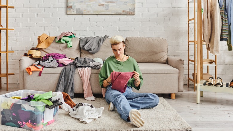 Person looking at clothes