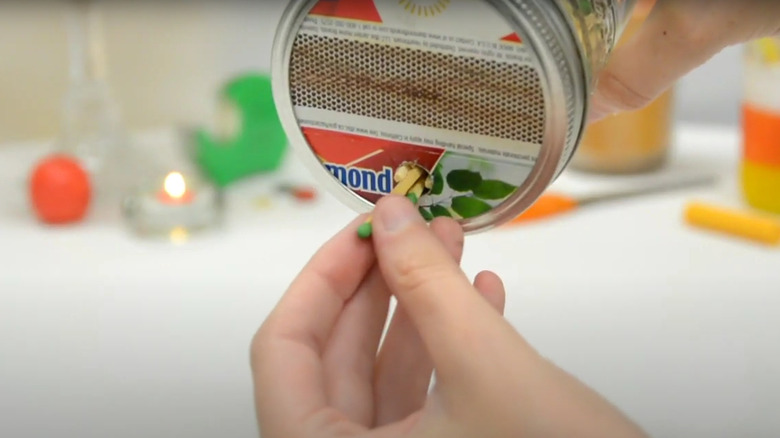 matches in a glass jar