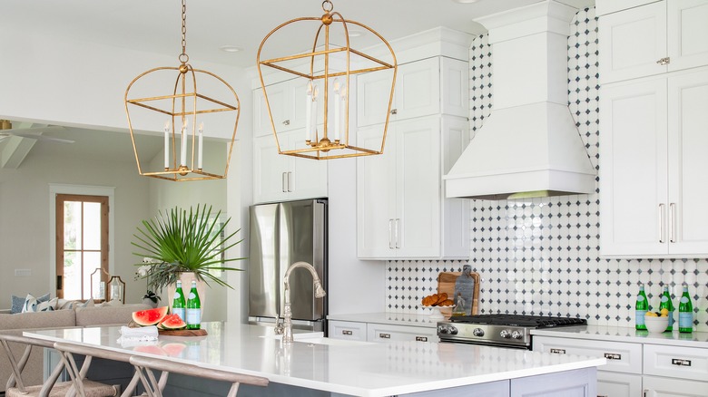 luxurious white kitchen