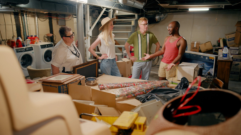 Katarina Blom, Ella Engström, and Johan Svenson working with Godfrey Riddle