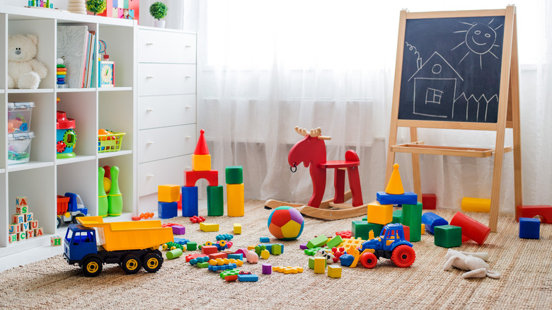 Toys on a carpet