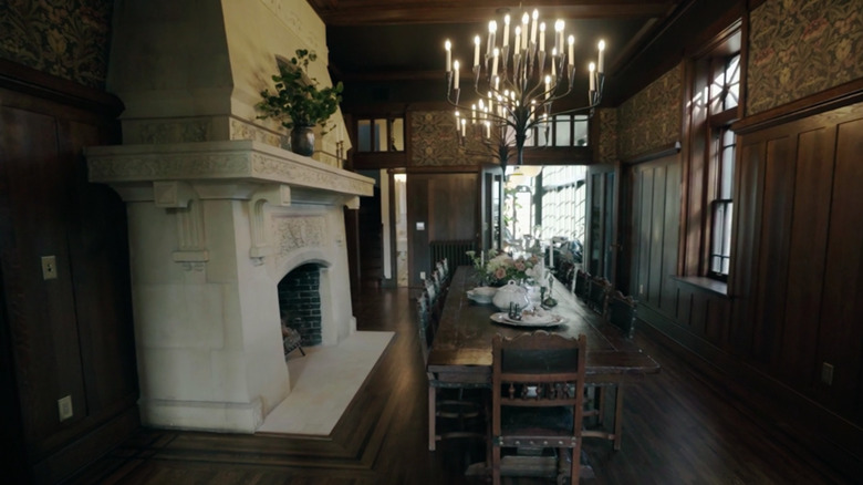 Dark castle dining room