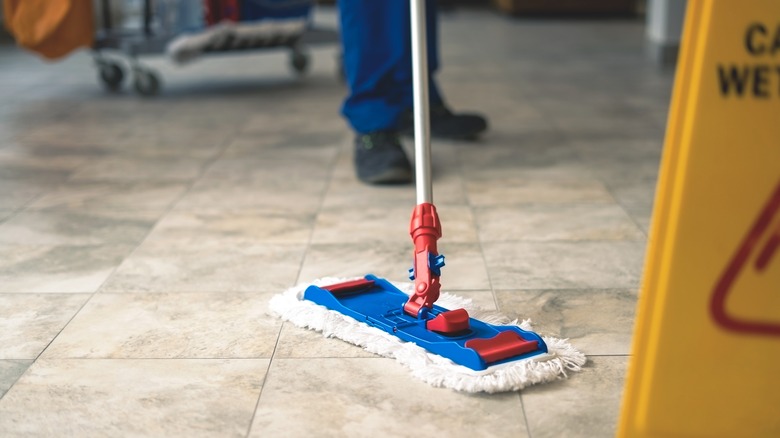 Mop on the floor