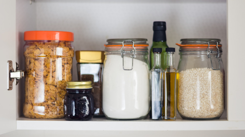 Food in cabinet