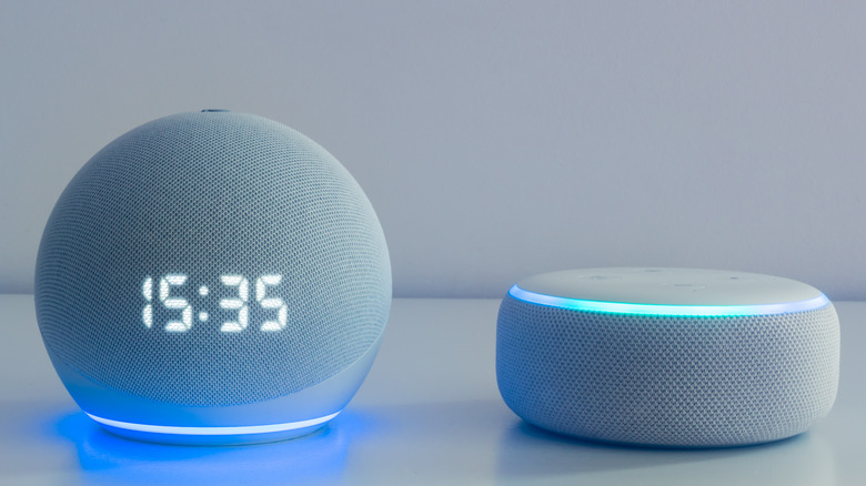 alexa device with clock