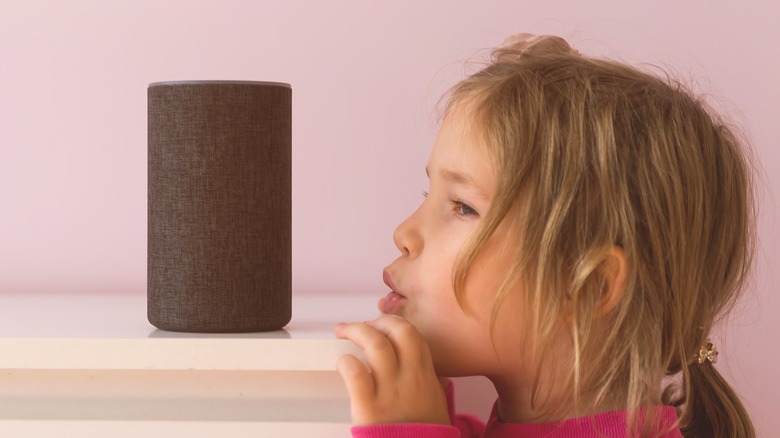 alexa speaker and child