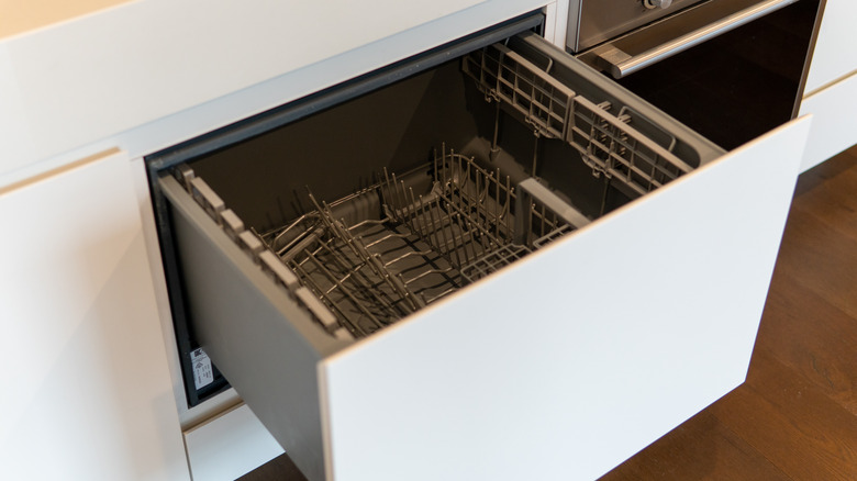 white open dishdrawer