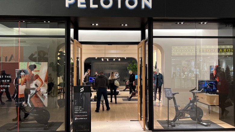 Peloton storefront exercise equipment 