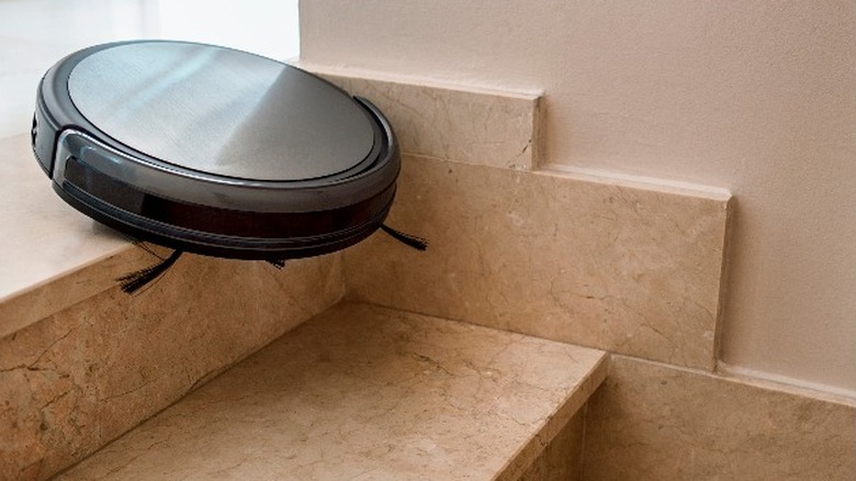 robot vacuum on stairs